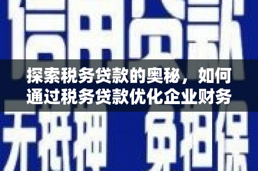 临澧探索税务贷款的奥秘，如何通过税务贷款优化企业财务