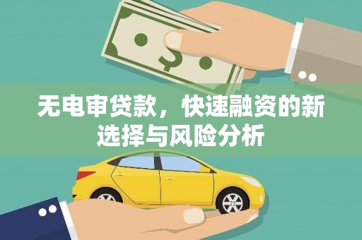 临澧无电审贷款，快速融资的新选择与风险分析
