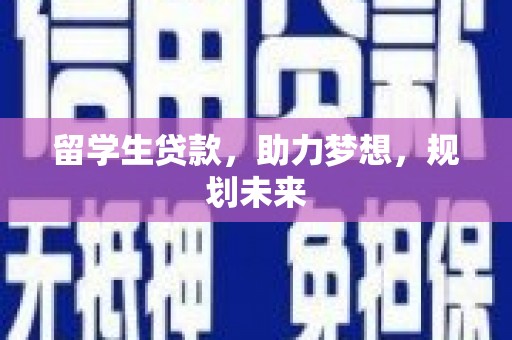 临澧留学生贷款，助力梦想，规划未来