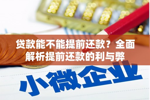 临澧贷款能不能提前还款？全面解析提前还款的利与弊