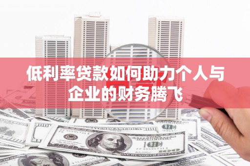 临澧低利率贷款如何助力个人与企业的财务腾飞