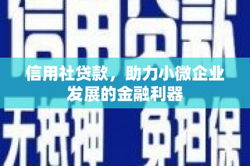 临澧信用社贷款，助力小微企业发展的金融利器